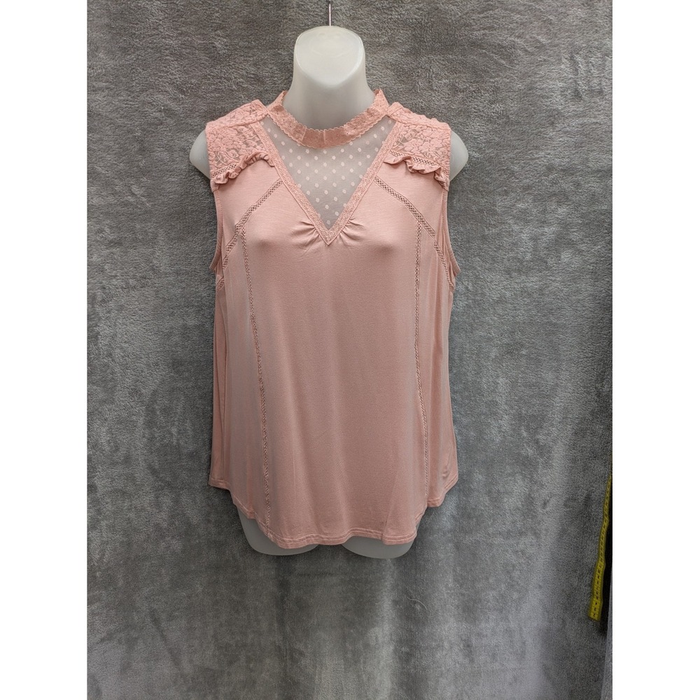 Coquette Top Women's Medium Mock Neck‎ Collar Soft Girl Romantic Feminine